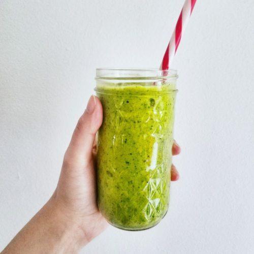 The only green smoothie recipe you'll ever need. Ginger green smoothie made with tropical fruit and spinach.