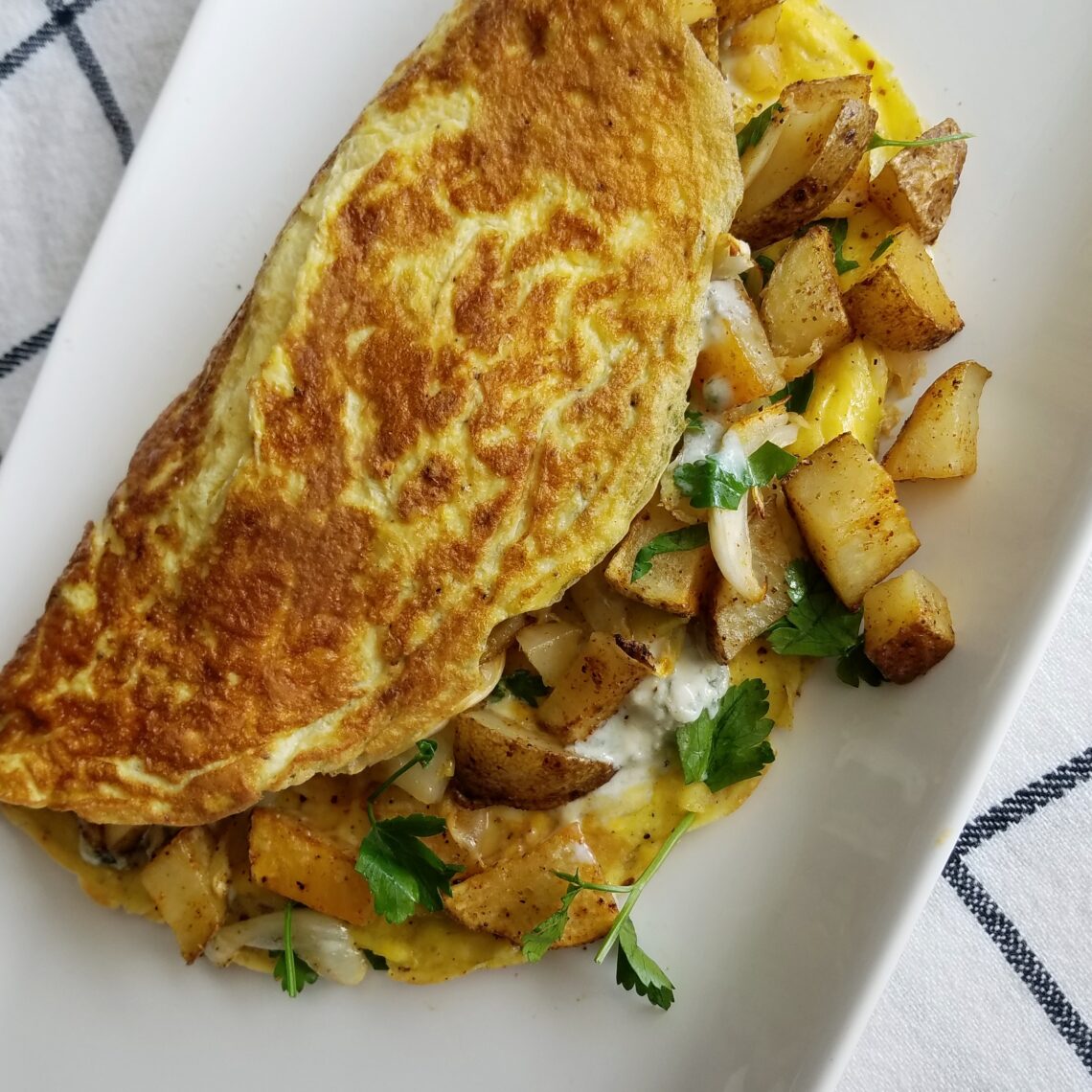 Potato and Fennel Omelet with Blue Cheese Mandy Olive
