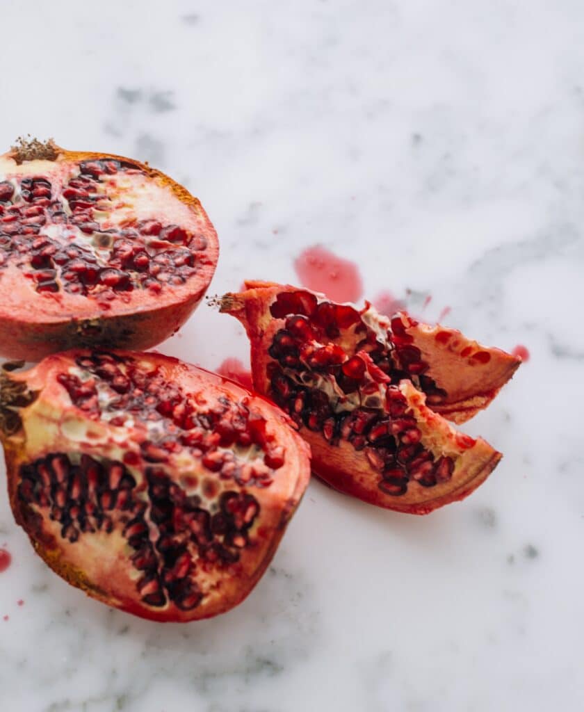 pomegranates. picture found on unsplash