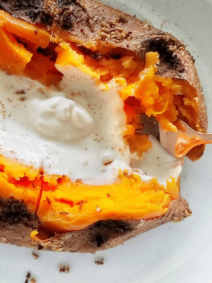 sweet potato with whipped ricotta
