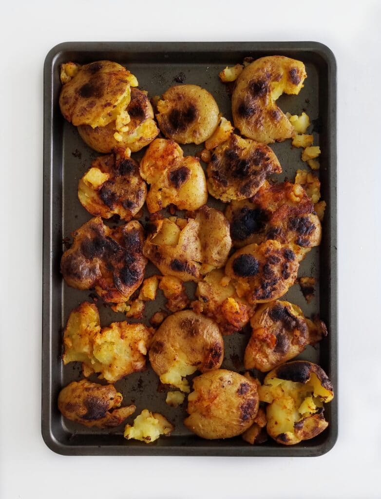crispy, charred, salt and vinegar yukon gold baby potatoes 