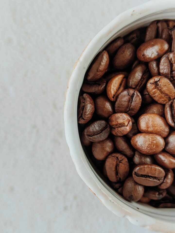 espresso beans in cup