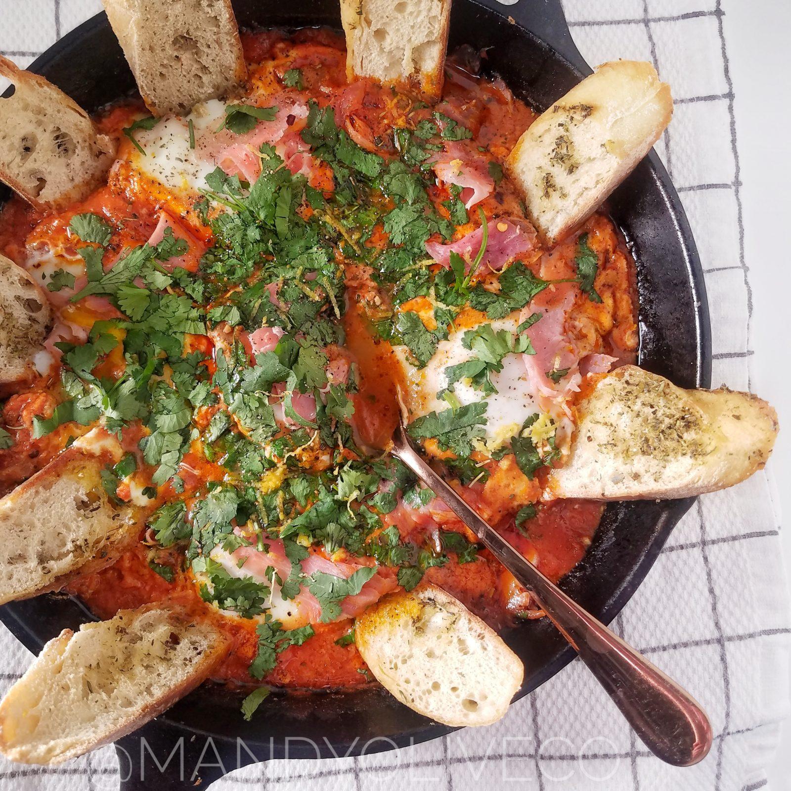 Eggs in Purgatory (shakshuka)