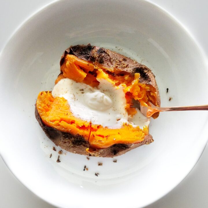 slow roasted sweet potatoes with whipped ricotta mandyolive.com