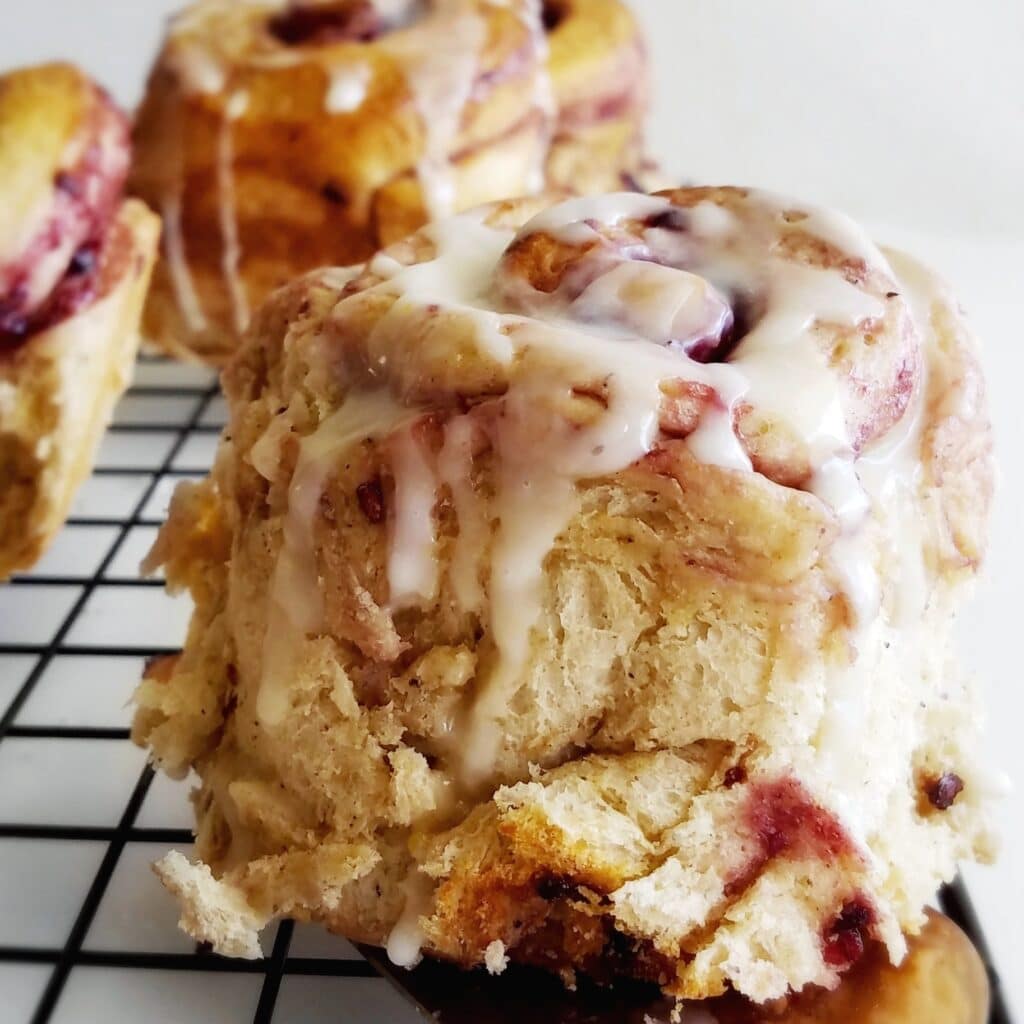 blackberry sweet rolls recipe found on mandyolive.com