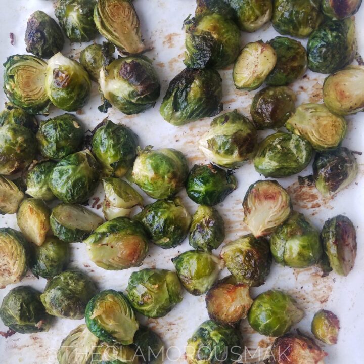 roasted brussels sprouts with tahini dressing