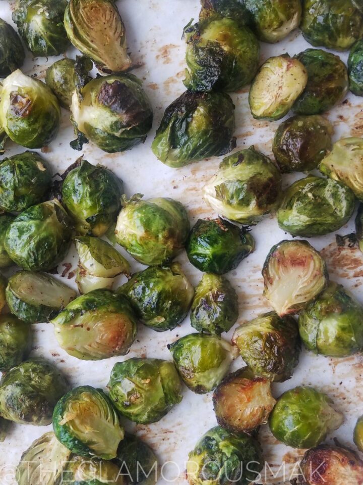 roasted brussels sprouts with tahini dressing
