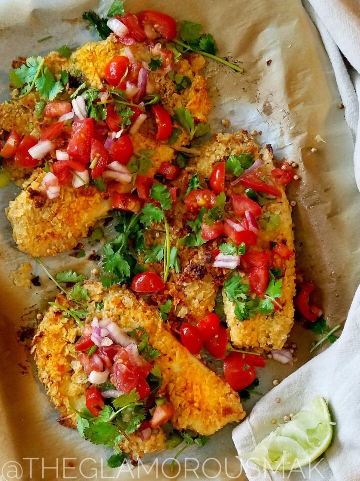 @theglamorousmak tortilla crusted tilapia