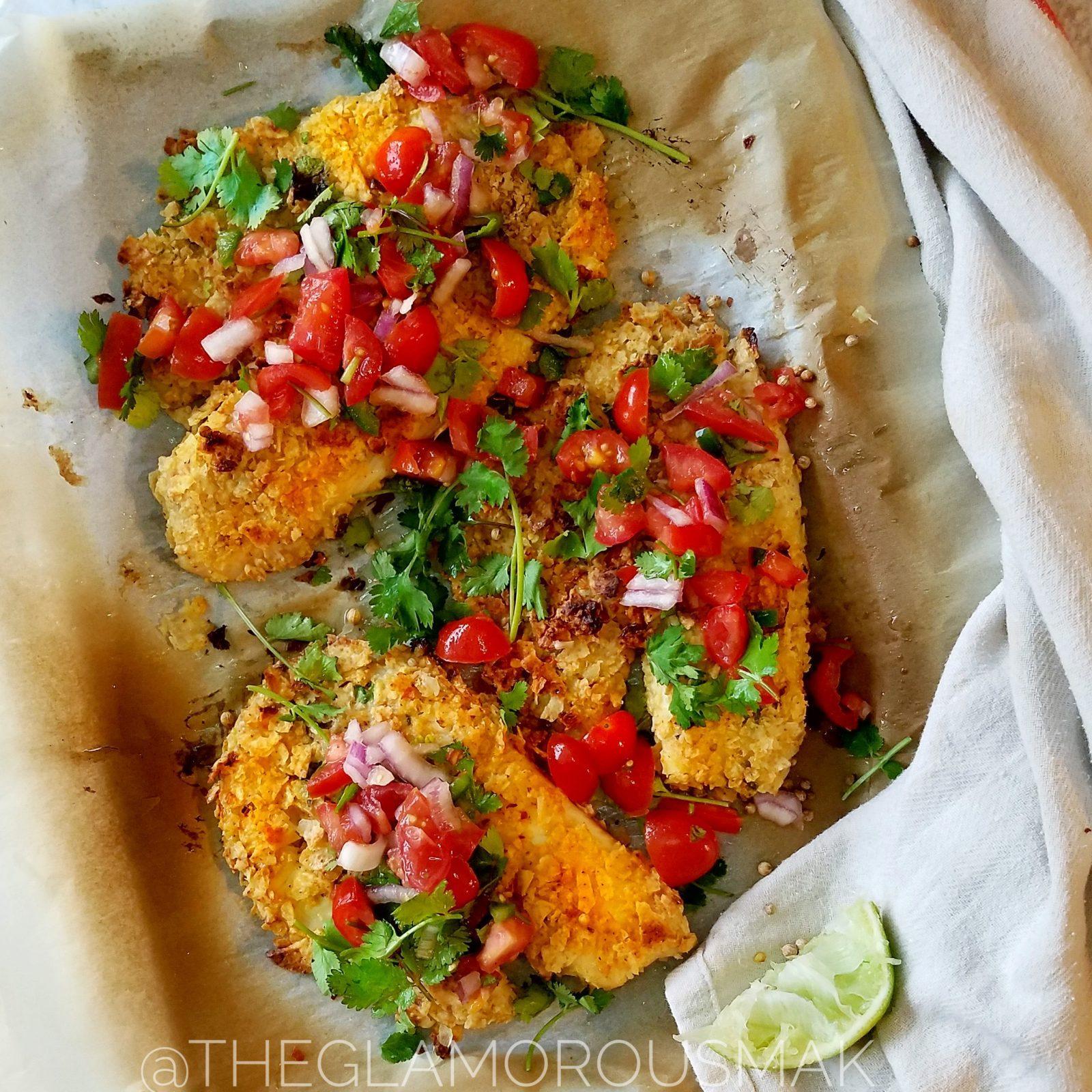 @theglamorousmak tortilla crusted tilapia