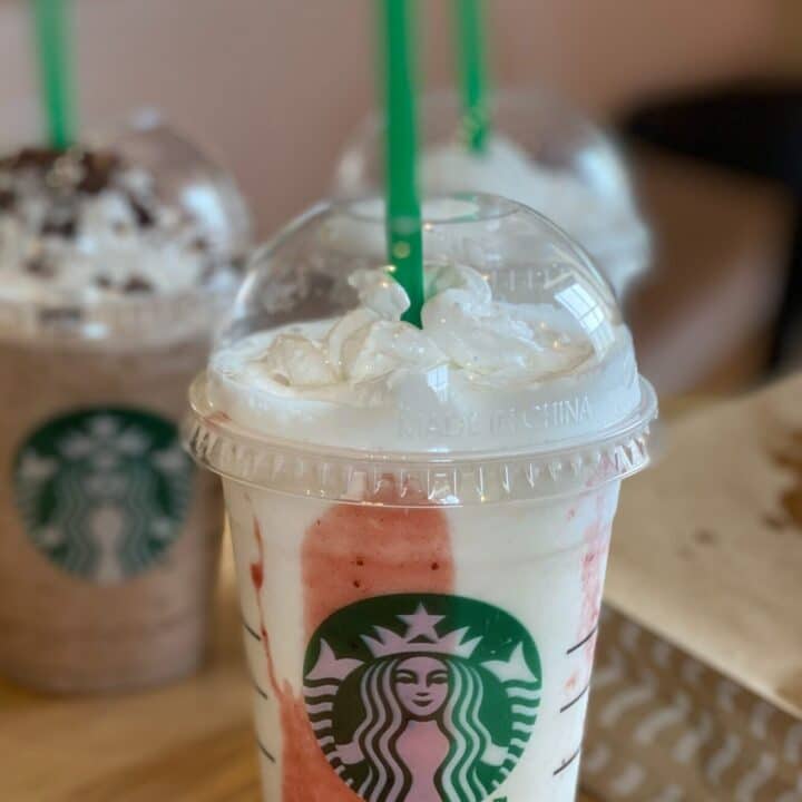 picture of starbucks strawberry funnel cake frappuccino recipe