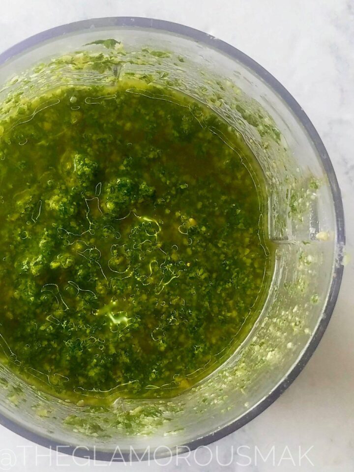 Basil pesto? Forget it. How do you make the best pesto? Kale. Yes. kale. It's cheap and nutritious. Healthy fresh kale pesto can be put over pasta, on sandwiches, in place of almost any condiment, paninis, salads, bread, biscuits or on eggs. Kale, parmasan cheese, garlic, nut butter and olive oil come together to pump up your breakfast, brunch, lunch, dinner, weeknight meals, and it's quick and easy to make. Even the kids will love it.