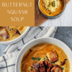 pumpkin and butternut squash soup recipe pinterest pin