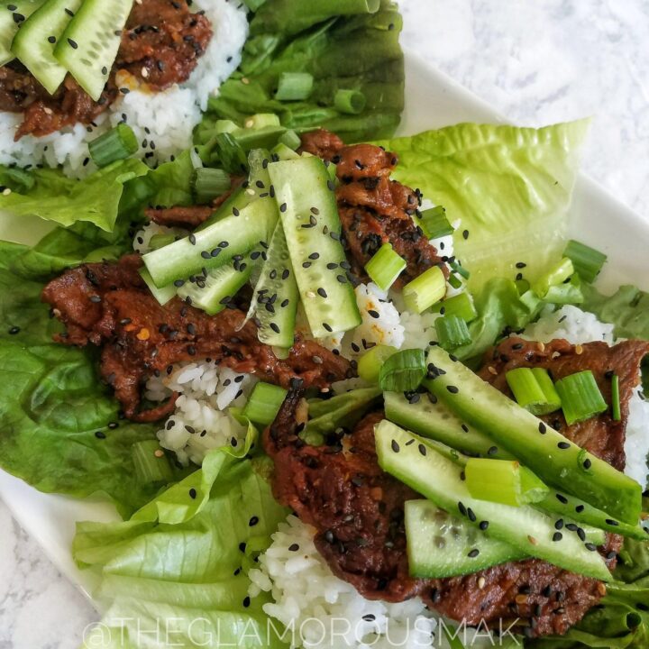 Spicy Korean Pork Bulgogi Lettuce Wraps