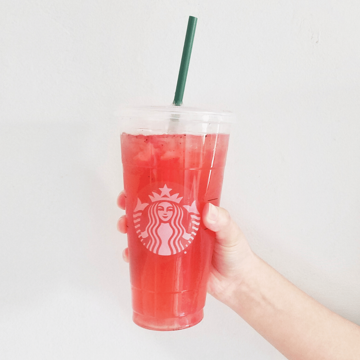 Strawberry Starbucks Cup With Straw Topper 