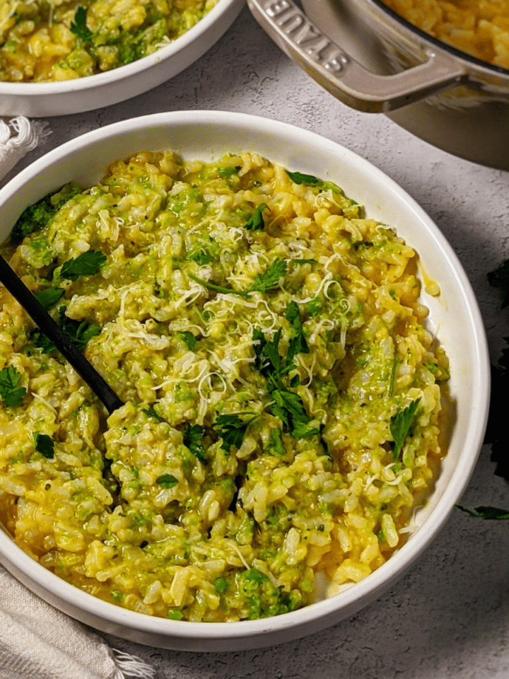 Pea pesto risotto